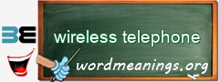 WordMeaning blackboard for wireless telephone
